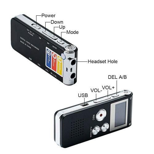 Voice Recorder B Digital Voice Recorder USB Rechargeable Recording Device Music Playing Portable