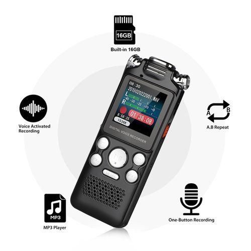 Professional Stereo Handheld Digital Recorder  Digital Voice Activated Recorder 1536Kbps Sound