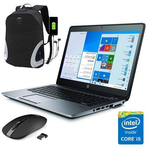 Hp Refurbished Core I5 HP Elitebook 840 Notebook, Intel Core I5, 4 GB RAM, 500 GB HDD Free Anti Theft Bag Pack, Free Wireless Mouse - Grey,Black