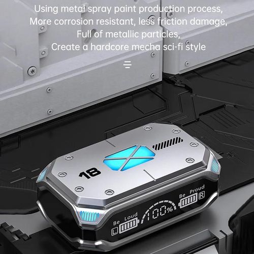 M41 Bluetooth earphones wireless headphones smart touch digital display stereo sound earphone with Colour light magnetic suction