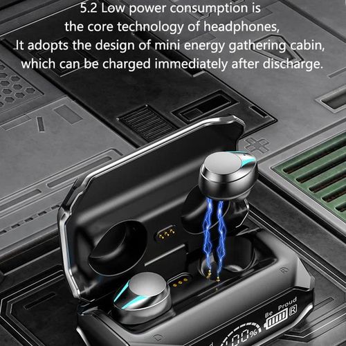 M41 Bluetooth earphones wireless headphones smart touch digital display stereo sound earphone with Colour light magnetic suction