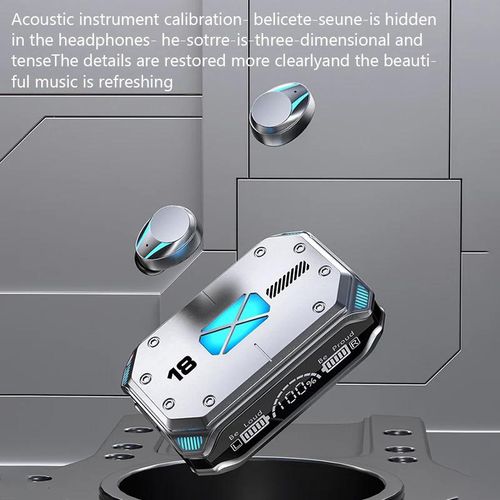 M41 Bluetooth earphones wireless headphones smart touch digital display stereo sound earphone with Colour light magnetic suction