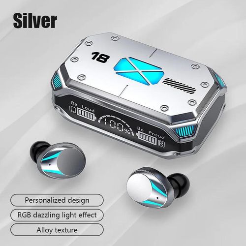 M41 Bluetooth earphones wireless headphones smart touch digital display stereo sound earphone with Colour light magnetic suction
