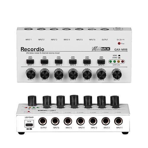 6 s Audio Mixer Mini Stereo Mixer,White