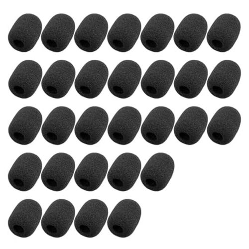 30 Pack Foam Microphone Windscreen,Mini Size Lapel Headset M