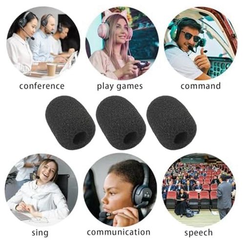 30 Pack Foam Microphone Windscreen,Mini Size Lapel Headset M