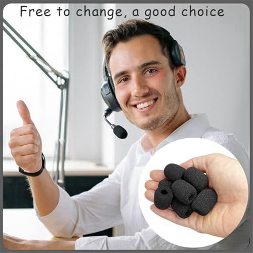 30 Pack Foam Microphone Windscreen,Mini Size Lapel Headset M
