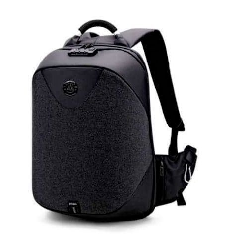 SunPower Anti Theft Waterproof Laptop Designer Bag with USB Port - Black