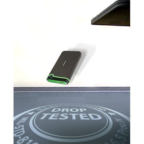 Transcend Portable External Hard Drive 2TB - Black, Green.