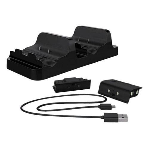 Charger For Xbox One Controller With 2 X 300mAh Rechargeable Black