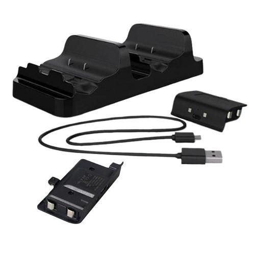 Charger For Xbox One Controller With 2 X 300mAh Rechargeable Black