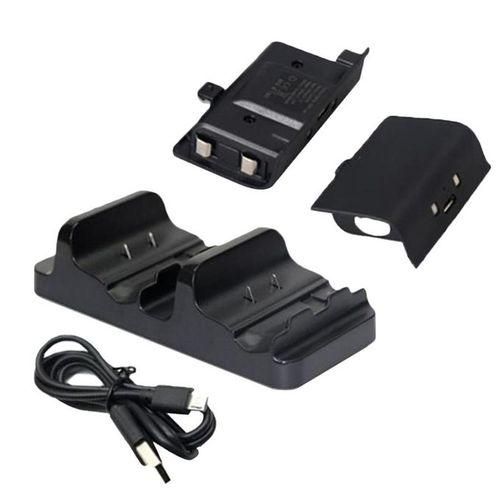 Charger For Xbox One Controller With 2 X 300mAh Rechargeable Black