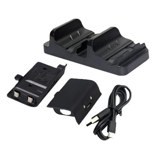 Charger For Xbox One Controller With 2 X 300mAh Rechargeable Black