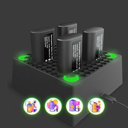 4Pcs Battery PacksCharger Station USB Charging Set For Xbox One