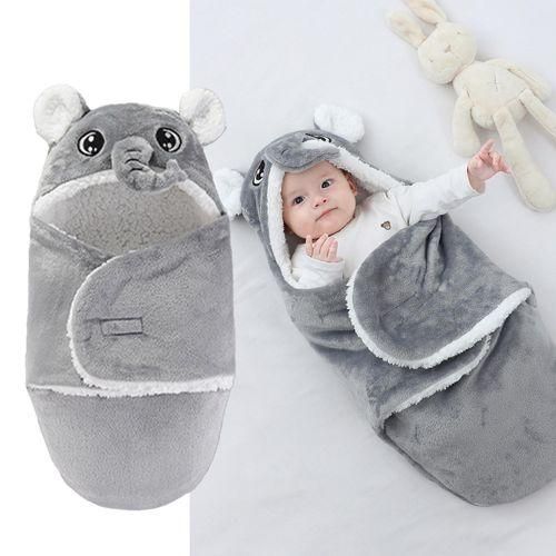 Newborn Swaddle Wraps Wrap Hat For Little Children Gray