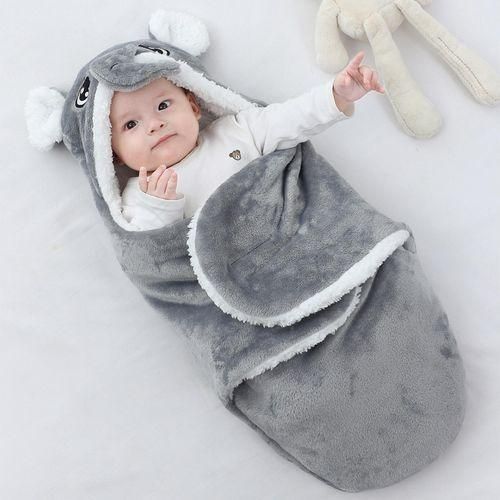 Newborn Swaddle Wraps Wrap Hat For Little Children Gray