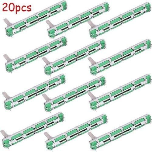 915 Generation 20Pcs 75mm Behringer Mixer Fader B10K Double Straight Slide