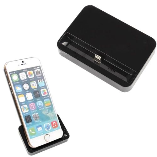 Chargerstand Portable Data Sync USB Cradle Charger Dock Charging Dock Station For iPhone SE 5 5S 5c 6 Plus 6s 6splus iPod Holder Stand,Black NO5143