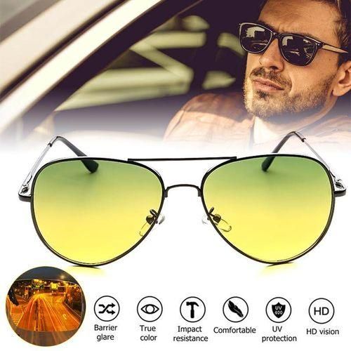 UV400 Men's Polarized Sunglasses Clip On Driving Day Night Vision Sun Glasses