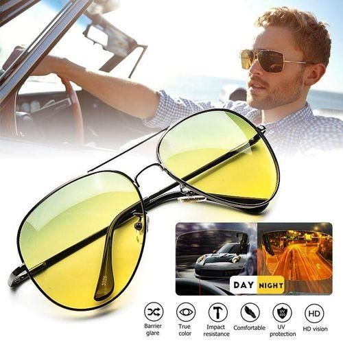 UV400 Men's Polarized Sunglasses Clip On Driving Day Night Vision Sun Glasses