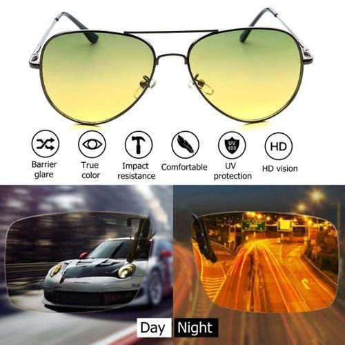 UV400 Men's Polarized Sunglasses Clip On Driving Day Night Vision Sun Glasses