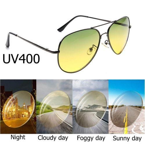 UV400 Men's Polarized Sunglasses Clip On Driving Day Night Vision Sun Glasses