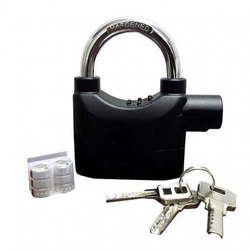 Kinbar Alarm Siren Security Padlock - Black