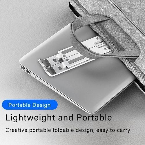Adjustable Laptop Stand Metal Foldable Holder - Silver