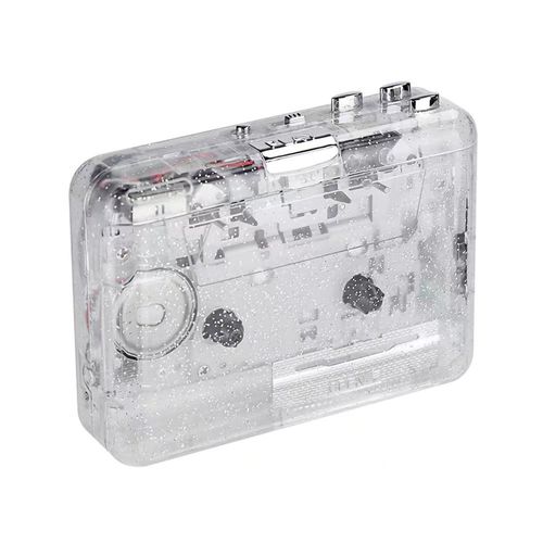 Transparent Cassette Player Multifunction Auto Reverse Retro Tape Recorder Compatible with Windows XP Win7 Win 8 Win10,Transparent Style NO5248