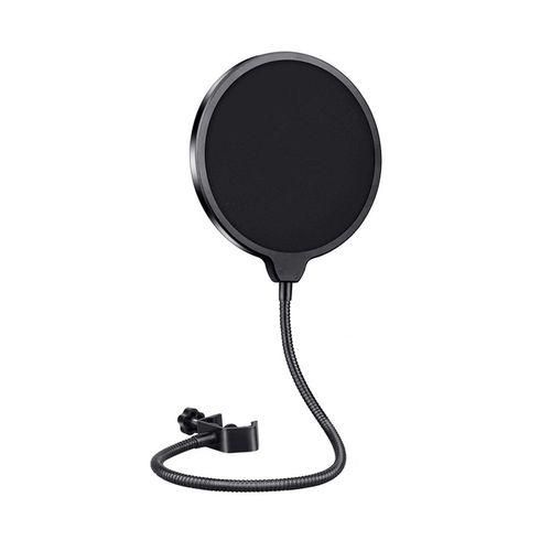 Mic Pop filter anti-shake wind-proof double-layer-Black