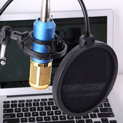 Mic Pop filter anti-shake wind-proof double-layer-Black