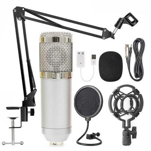 BM-800 Professional Capacitive Microphone Vocal-Silver
