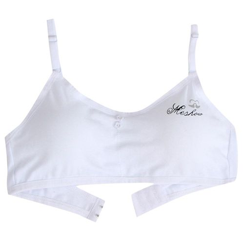 3pcs Kids Girl Adjustable Bra Vest Kids Cotton Blended Bra Clothes New Year Gift New,White NO5124