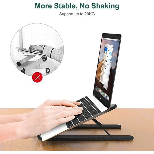 Plastic Folding Laptop Stand Black