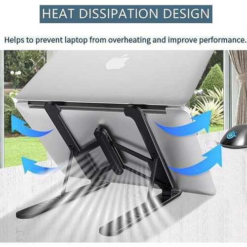 Plastic Folding Laptop Stand Black
