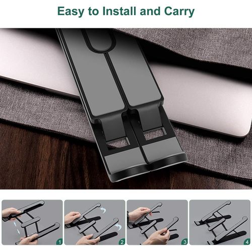Plastic Folding Laptop Stand Black