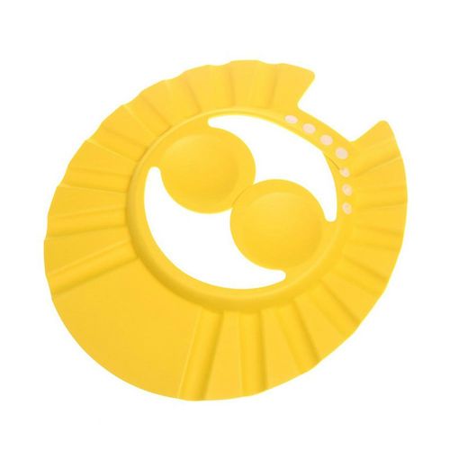 Babyshowercap 3 Colors New Adjustable Baby Kids Shampoo Bath Bathing Shower Cap Hat With Ear Wash Hair Shield  HS-WLL-0615,Yellow NO5124