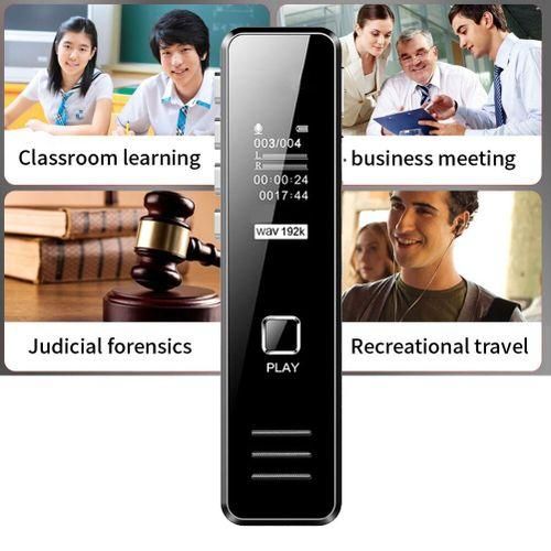 MP3 Player Dictaphone Long Distance Activated Pen Mini HD Noise Reduction Interviews Digital Zinc Alloy Voice Recorder Audio