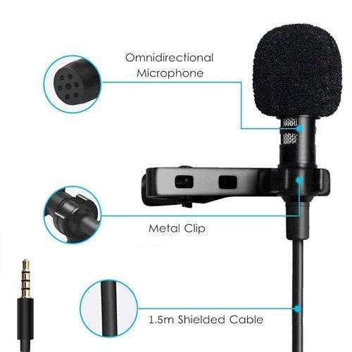 Portable 3.5mm Lavalier Microphone For Mobile And Laptop Use