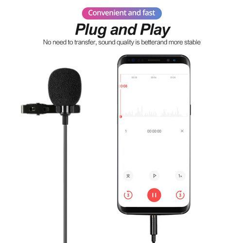Portable 3.5mm Lavalier Microphone For Mobile And Laptop Use