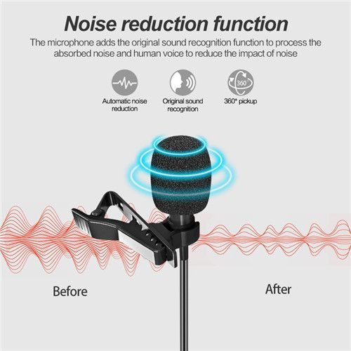 Portable 3.5mm Lavalier Microphone For Mobile And Laptop Use