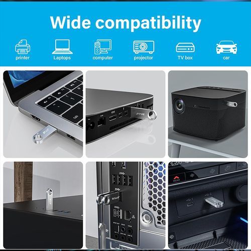 JIYUE Flash Drive 3.0 64GB Metal OTG Micro USB Type-C