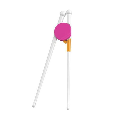 4 Pairs Reusable Chopstick Helpers Non-Slip Baby Practice Eco-friendly Chopstick for Chopstick User Beginner,Rose Red NO5111