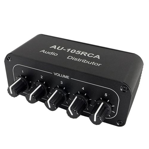 5CH Audio Distributor Stereo Audio Mixer 1 Input 5 Output Sp