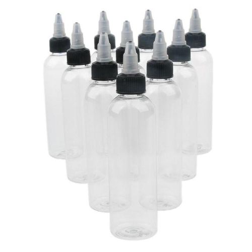 10x Plastic Bottle With Twist Top   For Solvents, Oils, , Ink,