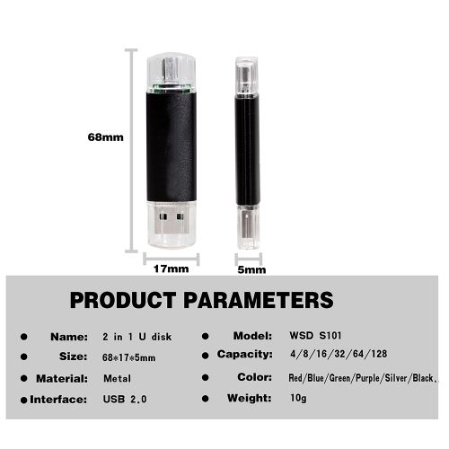 OTG Flash Disk 128G OTG Usb Flash Drive  Type C  & Micro