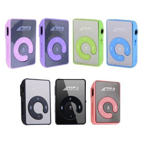 Mirror Clip Digital USB Mp3 Music Player Support 18GB SD TF Card
