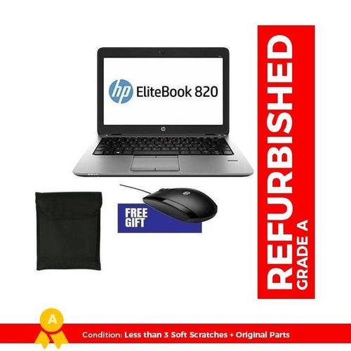 Hp Refurbished Elitebook 820 Core I5 8GB RAM 500GBHDD 12", Black