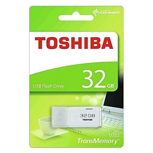 Toshiba USB 32GB Flash Disk Drive, TransMemory High Speed Pen Drive - White