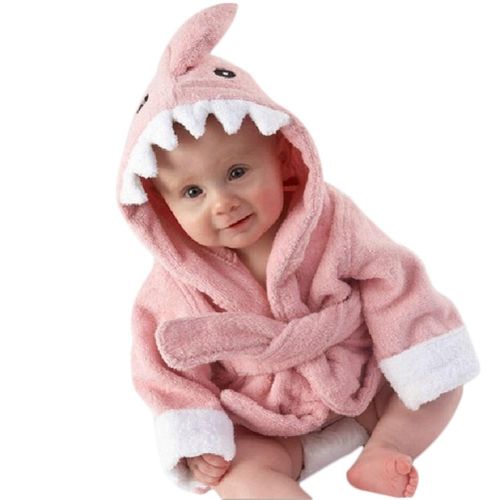 Embroidered Soft Baby Gown Bath Robe Animal Design Infant Dressing Clothes New,4 NO5124